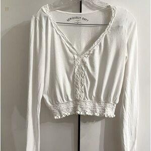 Seriously Soft White Women's Crop Top